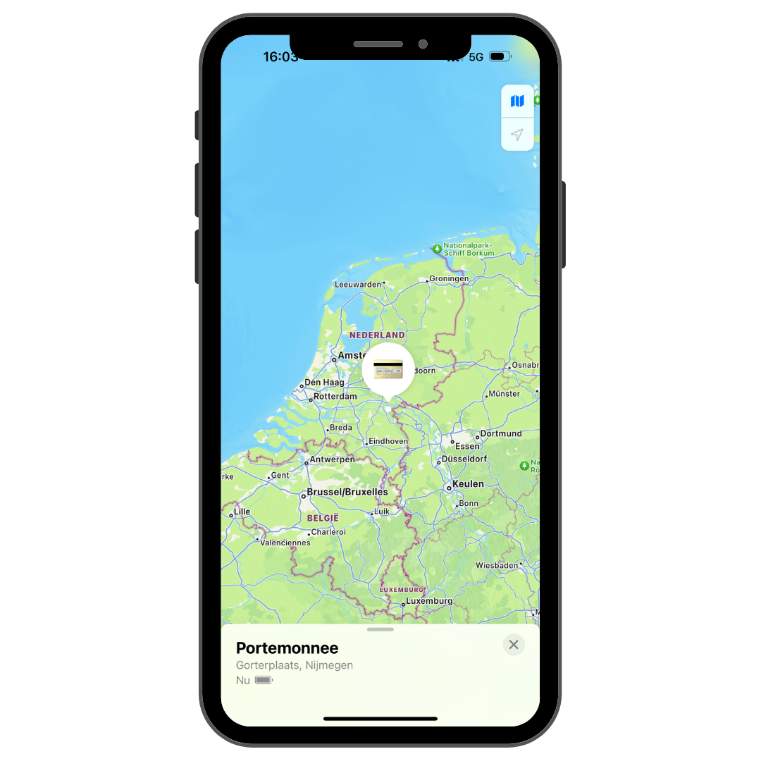 SAVE IT tag wit - ''zoek mijn'' app van Apple